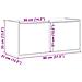 Mobile TV a Parete con Luci LED Rovere Marrone 80x31x35 cm - Foto miniatura 2