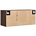 Mobile TV a Parete con Luci LED Rovere Marrone 80x31x35 cm - Foto miniatura 4