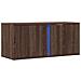 Mobile TV a Parete con Luci LED Rovere Marrone 80x31x35 cm - Foto miniatura 8