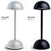 lampada LED INN-293 ricaricabile, da tavolo, senza fili touch e dimmerabile, per interni ed esterni, luce naturale 3500K, luca fredda 6500K e calda 2700K, bianca e nera (Nero) - Foto miniatura 2