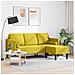 Divano a forma di L Giallo 173x131x67 cm in velluto - Foto miniatura 3