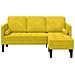Divano a forma di L Giallo 173x131x67 cm in velluto - Foto miniatura 4