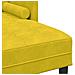 Divano a forma di L Giallo 173x131x67 cm in velluto - Foto miniatura 7