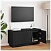 Mobile TV Nero 100x38x49 cm Legno ingegnerizzato - Foto miniatura 2