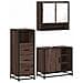 Set Mobili da Bagno 3 pz Rovere Marrone in Legno Multistrato - Foto miniatura 1