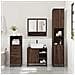 Set Mobili da Bagno 3 pz Rovere Marrone in Legno Multistrato - Foto miniatura 3