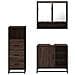 Set Mobili da Bagno 3 pz Rovere Marrone in Legno Multistrato - Foto miniatura 5