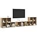 Set di mobili TV 8 pz Rovere artigianale Legno ingegnerizzato - Foto miniatura 3