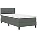 Letto a molle con materasso Grigio scuro 80 x 200 cm Tessuto - Foto miniatura 1
