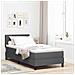 Letto a molle con materasso Grigio scuro 80 x 200 cm Tessuto - Foto miniatura 2