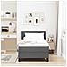 Letto a molle con materasso Grigio scuro 80 x 200 cm Tessuto - Foto miniatura 5