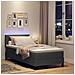 Letto a molle con materasso Grigio scuro 80 x 200 cm Tessuto - Foto miniatura 6