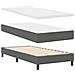 Letto a molle con materasso Grigio scuro 80 x 200 cm Tessuto - Foto miniatura 7