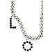 Collana Lunga Love In Cristallo Nero E Argento 10µ - Foto miniatura 2