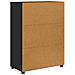 Mobile da Bagno Nero 72,5 x 36,5 x 100 cm Legno multistrato - Foto miniatura 8