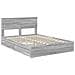 Letto con Contenitore con testiera Grigio Sonoma 160 x 200 cm - Foto miniatura 4