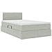 Letto con Contenitore Grigio chiaro 120 x 200 cm Velluto - Foto miniatura 5
