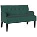 Panca Chesterfield Verde Scuro 112 x 65.5 x 75 cm Velluto - Foto miniatura 1