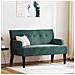 Panca Chesterfield Verde Scuro 112 x 65.5 x 75 cm Velluto - Foto miniatura 2