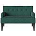 Panca Chesterfield Verde Scuro 112 x 65.5 x 75 cm Velluto - Foto miniatura 4