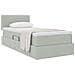 Letto con Contenitore Grigio chiaro 90 x 200 cm Velluto - Foto miniatura 3