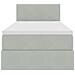 Letto con Contenitore Grigio chiaro 90 x 200 cm Velluto - Foto miniatura 7