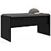 Panca per ingresso con cuscino Rovere Nero 83 x 38 x 40 cm - Foto miniatura 3