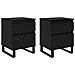 Armadio da Notte con cassetto 2 pcs Rovere Nero 40 x 35 x 50 cm - Foto miniatura 1