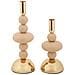Portacandele Galaxy Rosa E Oro Set 2 Pezzi Ø10x22 E Ø10x30 Cm - Foto miniatura 1