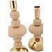 Portacandele Galaxy Rosa E Oro Set 2 Pezzi Ø10x22 E Ø10x30 Cm - Foto miniatura 3
