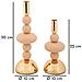 Portacandele Galaxy Rosa E Oro Set 2 Pezzi Ø10x22 E Ø10x30 Cm - Foto miniatura 5