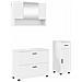 Set di mobili per il bagno con cassetto 3 pcs Bianco Lucido - Foto miniatura 1