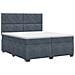 Letto box spring con materasso Grigio Scuro 200 x 200 cm - Foto miniatura 1