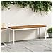 Panchina da giardino 108,5 x 35 x 45 cm Naturale e Bianco - Foto miniatura 2