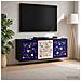 Mobile TV da Parete MAINZ 102 x 33 x 40 cm Rovere Nero - Foto miniatura 2