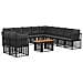 Set Divano da Giardino 12 pz Nero e Grigio scuro polyrattan - Foto miniatura 1