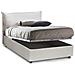 Letto contenitore Una piazza e mezza Veronica, Made in Italy, Letto con rivestimento in ecopelle, Apertura frontale, adatto per materasso cm 120x190, Bianco - Foto miniatura 2