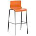 2 Sgabelli Alti HOOVER in Polipropilene - Set 2 Sgabelli Bar Design I Sedie Sgabello con Schienale I Sgabelli Ergonomici Arancione Nero - Foto miniatura 2