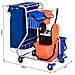 Carrello Pulizie Professionale Con 4 Secchi 18l / 6l Blu E Arancione - Foto miniatura 4