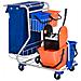 Carrello Pulizie Professionale Con 4 Secchi 18l / 6l Blu E Arancione - Foto miniatura 6