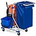 Carrello Pulizie Professionale Con 4 Secchi 18l / 6l Blu E Arancione - Foto miniatura 7