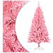 Albero di Natale Artificiale Sottile con Base Rosa 150 cm PVC - Foto miniatura 1