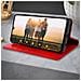Custodia Samsung Galaxy A41pelle Portafoglio Funzione Stand - Rosso - Foto miniatura 5