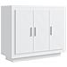 Credenza Bianca 92x35x75 cm in Legno Multistrato - Foto miniatura 2