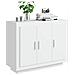 Credenza Bianca 92x35x75 cm in Legno Multistrato - Foto miniatura 8