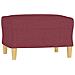 Poggiapiedi Rosso Vino 60x50x41 Cm In Tessuto - Foto miniatura 2