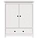 Credenza Bianca 83x41,5x100 Cm In Legno Massello Di Pino - Foto miniatura 4