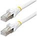 Cavo Ethernet CAT 6a - 50cm - Bianco - Cavo di rete LAN Low Smoke Zero Halogen (LSZH) 10GbE 500MHz 100W PoE++ - Filo /Cavo patch schermato S /FTP con spinotto RJ45 antigroviglio e rilievi di trazione - Foto miniatura 1