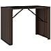 Tavolo Bar Con Piano In Vetro Marrone 145x80x110 Cm Polyrattan - Foto miniatura 2