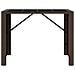 Tavolo Bar Con Piano In Vetro Marrone 145x80x110 Cm Polyrattan - Foto miniatura 3